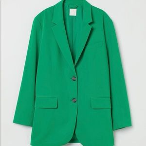 Oversized green blazer